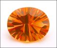 CITRINE (Brazil) Concave Faceted Oval 11 x 9 mm.